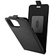 Avizar Étui pour iPhone 15 Clapet Vertical Porte-carte Simili Cuir Lisse  Noir