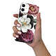LaCoqueFrançaise Coque iPhone 12 mini silicone transparente Motif Fleurs roses ultra resistant pas cher