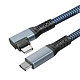 Avizar Câble USB-C 3 en 1 Charge 100W Résolution 4K Transfert 20Gbps Coudé 1m  Gris Câble USB C 3 en 1, idéal pour optimiser l'utilisation de votre appareil au quotidien