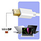 LinQ Adaptateur Mini DisplayPort vers VGA / HDMI et DVI, pour Écran et Vidéoprojecteur, Full HD 1080p pas cher
