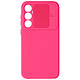 Avizar Coque pour Samsung Galaxy S23 FE Silicone Cache Caméra Coulissant Fuchsia - Cache caméra coulissant protégeant le bloc caméra des éraflures tout en l'ayant accessible à tout moment