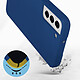 Avis Avizar Coque Samsung Galaxy S22 Plus Silicone Semi-rigide Finition Soft-touch Fine Bleu