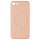 Avizar Coque Magsafe iPhone 8 et iPhone SE 2020, 2022 Silicone Souple Intérieur Soft-touch Mag Cover  rose gold Avec le cercle magnétique intégré, elle s'aimante parfaitement avec les accessoires MagSafe : chargeurs, supports, porte-carte