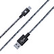 BigBen Connected Câble Tissé USB A/USB C 3A - 2m Noir - Son revêtement en nylon tressé rend votre câble extrêmement solide et offre  offre une meilleure longévité.