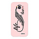 Evetane Coque Samsung Galaxy S8 Silicone Liquide Douce rose pâle Love Life Coque Samsung Galaxy S8 Silicone Liquide Douce rose pâle Love Life Ecriture Tendance et Design