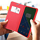 Avizar Étui pour Samsung Galaxy S23 Plus Porte-carte et Support vidéo  Rouge et Doré pas cher