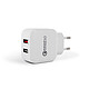 Metronic 730302 Chargeur secteur 2 USB-A Quick charge 3.0 - blanc