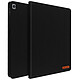 Avizar Housse iPad 9 2021 iPad 8 2020 iPad 7 2019 Porte Cartes Support Noir - Design élégant et chic grâce à son revêtement en tissu et intérieur en éco-cuir