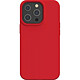 BigBen Connected Coque pour iPhone 13 Pro Rigide en Silicone Soft Touch Rouge Revêtement anti-traces et anti-dérapant