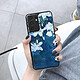 Avis Avizar Coque Samsung Galaxy S21 Ultra en Silicone gel Imprimé fleurs Bleu et blanc