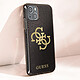 Avis Guess Coque pour iPhone 13 Mini Paillettes Silicone Gel Souple  Transparente doré