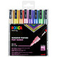 POSCA Lot de 8 marqueurs PC3M pointe conique fine couleurs pastel assorties Marqueur craie