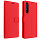 Avizar Housse Sony Xperia 1 II Étui Folio Porte-carte Fonction Support Vintage Rouge - Pochette de protection spécialement conçue pour le Sony Xperia 1 II