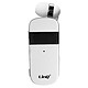 Oreillette Bluetooth Multipoint Autonomie 10h Câble Rétractable R8344 LinQ Blanc Oreillette Bluetooth R8344 de LinQ pour passer vos appels et profiter de vos musiques avec les mains libres