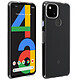 Avizar Coque pour Google Pixel 4A Souple et Film Verre Trempé Dureté 9H Transparent Noir Pack protection Noir en Silicone, Google Pixel 4A