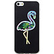 BigBen Connected Coque pour iPhone 5/5S/SE Rigide Holographique Flamingo Noir - Coque souple protégeant l'arrière de votre mobile