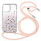 Avizar Coque iPhone 11 Dos Pailleté Avec Lanière Amovible - Dégradé rose - Coque paillettes transparente spécialement conçue pour votre iPhone 11