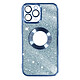 Avizar Coque pour iPhone 11 Pro Max Paillette Amovible Silicone Gel  Bleu Une coque design de la série Protecam Spark, pour iPhone 11 Pro Max