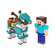 Minecraft - Pack 2 figurines Steve et cheval avec armure 8 cm pas cher