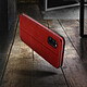 Avizar Étui Samsung A41 Simili-Cuir Texturé Clapet Porte-carte Support Vidéo rouge pas cher