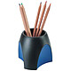 HAN Pot à crayons DELTA, en plastique , noir /bleu Pot à crayons