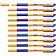 STABILO Stylo Roller encre Gel pointVisco Pointe fine 0,5 mm bleu x 10 Stylo à bille