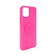 PURO Coque pour Apple iPhone 11 Série Icon en Silicone avec Plaque Métallique Fuchsia Assurant une protection optimale contre les chocs, les rayures et les chutes