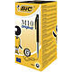 BIC Boîte de 50 stylos bille M10 rétractables pointe moyenne 1,0 mm noir Stylo à bille