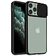 Avizar Coque iPhone 11 Pro Protection bi-matière Antichocs Cache caméra coulissant Noir Coque de protection spécialement conçue pour Apple iPhone 11 Pro.