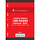 CONQUÉRANT Feuillets mobiles 21x29,7 cm 100 pages grands carreaux bleus 80g x 10 Copies simples ou Feuillets mobiles