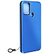 Avizar Etui pour Nokia C22 Porte-carte Dragonne Support Vidéo Effet Carbone Bleu En simili cuir avec une texture fibre de carbone et une finition surpiquée pour une touche unique