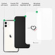 Acheter LaCoqueFrançaise Coque iPhone 12 Mini Coque Soft Touch Glossy Coeur Noir Amour Design