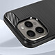 Acheter Avizar Coque pour iPhone 15 Pro Max Effet Carbone Silicone Flexible Antichoc  Noir
