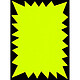 AGIPA Paquet de 100 flash fluo 90 x 120 mm Jaune Fluo Pastille ou gommette