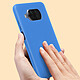 Avizar Coque Xiaomi Mi 10T Lite Silicone Gel Semi-rigide Finition Soft Touch bleu pas cher