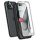 Force Glass Protection pour iPhone 15 Plus Verre Incassable et Protège Lentilles Transparent Protection écran fabriquée avec 100% de verre organique recyclé, respectueux de l'environnement