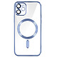 Avizar Coque MagSafe pour iPhone 11 Silicone Protection Caméra  Contour Chromé Bleu Clair - Coque MagSafe conçue spécifiquement pour votre Apple iPhone 11