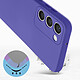 Avis Avizar Coque pour Samsung Galaxy S23 Silicone Semi-rigide Finition Douce au Toucher Fine  Violet