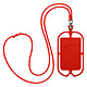 Avizar Coque Cordon Universelle pour Smartphone avec Porte-carte  Rouge Coque universelle pour téléphone universelle série NeckPouch, très pratique au quotidien