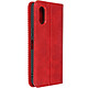 Avizar Étui pour Sony Xperia 5 V Clapet Portefeuille Motif Damier  Rouge Étui portefeuille rouge conçu pour votre Sony Xperia 5 V, collection Geo