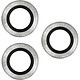 So Seven Protège-caméra pour Apple iPhone 15 Pro / 15 Pro Max Rings Antichoc Argent - Résistant aux chocs