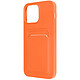 Avizar Coque pour iPhone 14 Pro Silicone Souple Porte-carte Fine Légère  orange Coque combinant protection et praticité, conçue pour votre iPhone 14 Pro