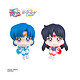 Sailor Moon Cosmos - Statuettes Look Up Eternal Sailor Mercury & Eternal Sailor Mars Set 11 cm pas cher