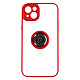 Avizar Coque pour iPhone 14 Plus Bi-matière Bague Métallique Support Vidéo  rouge Coque de protection avec un anneau de maintien conçue spécialement pour votre iPhone 14 Plus