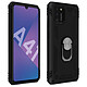 Avizar Coque Samsung Galaxy A41 Antichoc bi-matières Bague Support Vidéo noir - Coque de protection spécialement conçue pour le Samsung Galaxy A41
