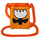 Avizar Sac Bandoulière Tissu pour Smartphone Motif Fleur Tulipe  Orange Un sac tissé à la main, liant design et praticité au quotidien