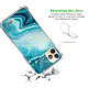 Avis Evetane Coque iPhone 11 Pro Max anti-choc souple angles renforcés transparente Motif Bleu Nacré Marbre