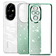 Avizar Coque pour Honor 200 Pro Motif Paillette Dégradé Caméra Protégée Vert - Motif dégradé orné de paillettes et finition électroplastique pour un effet brillant et sophistiqué