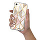 Evetane Coque iPhone 7/8/ iPhone SE 2020 anti-choc souple angles renforcés transparente Motif Marbre Rose Losange pas cher