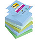 POST-IT Pack de 5 Bloc-note adhésif Super Sticky Z-Notes, 76 x 76 mm Oasis Notes repositionnable